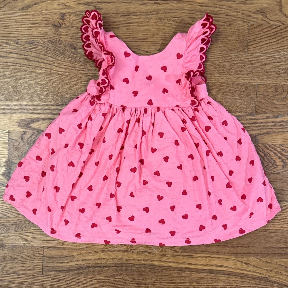 Isaac Mizrahi Pink and Red Heart Kids Dress